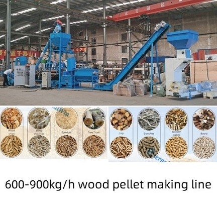 500 - 1000kg/bois universel sciure de H granule la biomasse de machine/chaîne de production en bois de granule