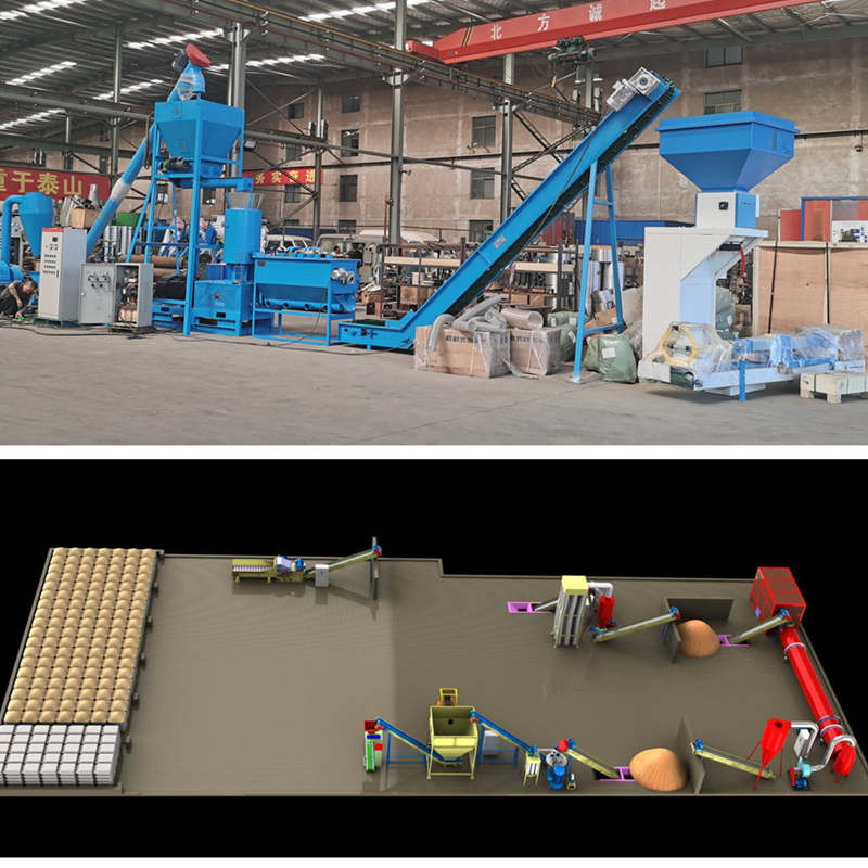chaîne de production en bois du granule 600-800kg/H granule de biomasse de 6-12mm faisant la machine