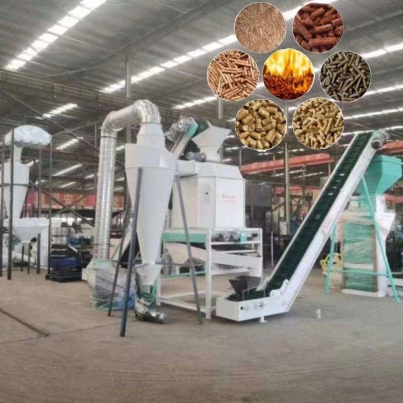 0.5 - Chaîne de production en bois de granule de capacité de 10 TPH chaîne de production de biomasse de 6mm-12mm