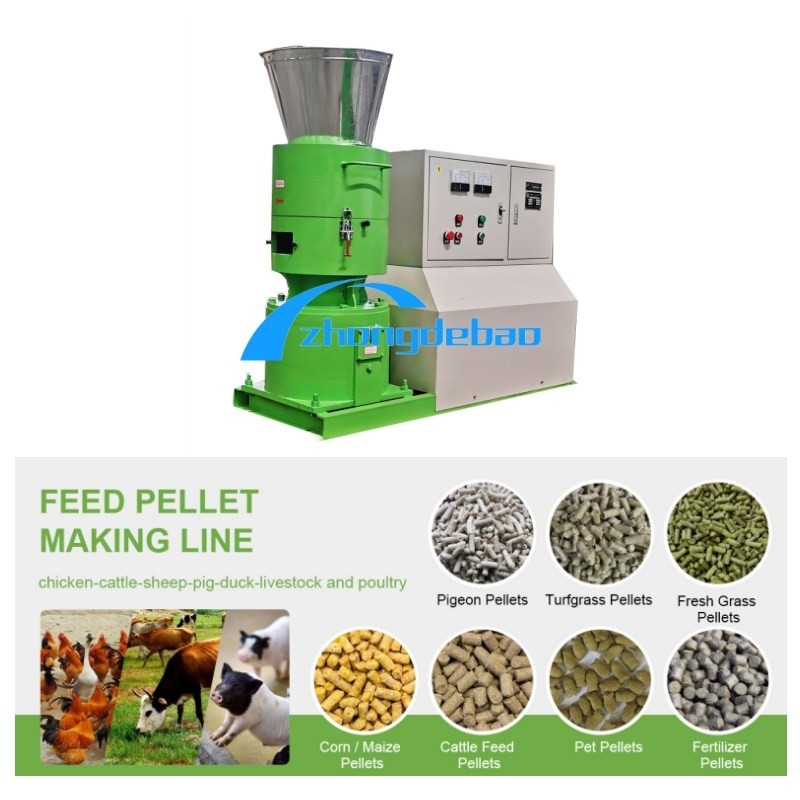 100-1200 moulin de granule d'alimentation de Kg/Hour avec le moteur électrique ou le moteur diesel
