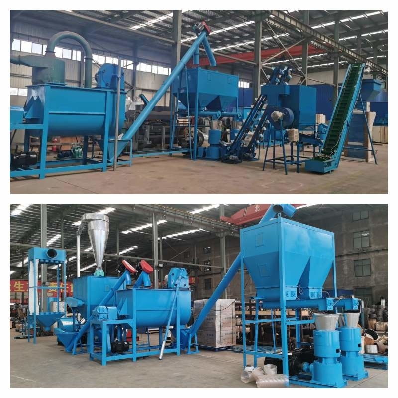 Chaîne de production automatique de granule d'alimentation des animaux machine de granule d'alimentation de poulet de 1-2t/H