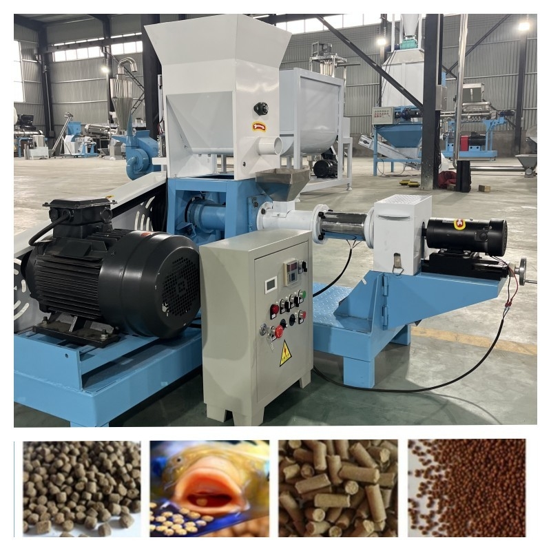 chaîne de production de flottement d'alimentation des poissons 100-500kg/h avec le convoyeur de vis 0.75kw 1-12mm