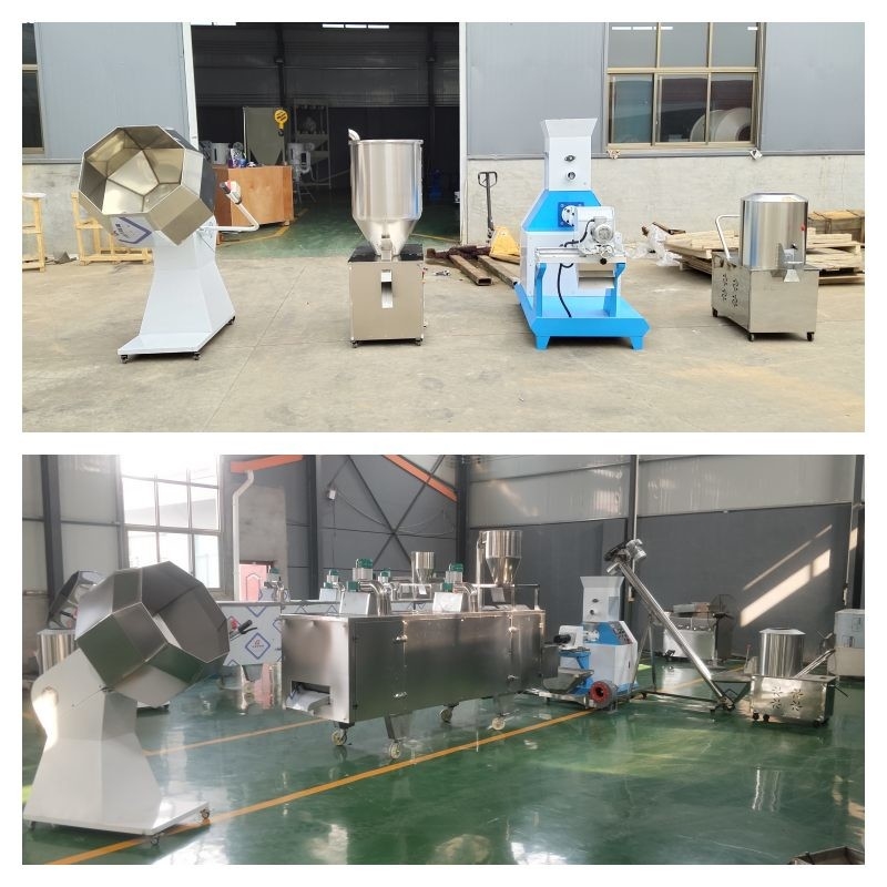 chaîne de production de flottement d'alimentation des poissons 100~2000kg/H ligne de production alimentaire de chien