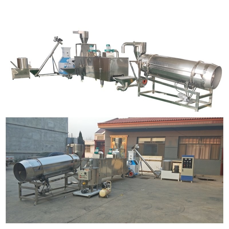 chaîne de production de flottement d'alimentation des poissons 0.5-2t/H avec l'extrudeuse d'aliments pour chiens de moule de 1-12mm