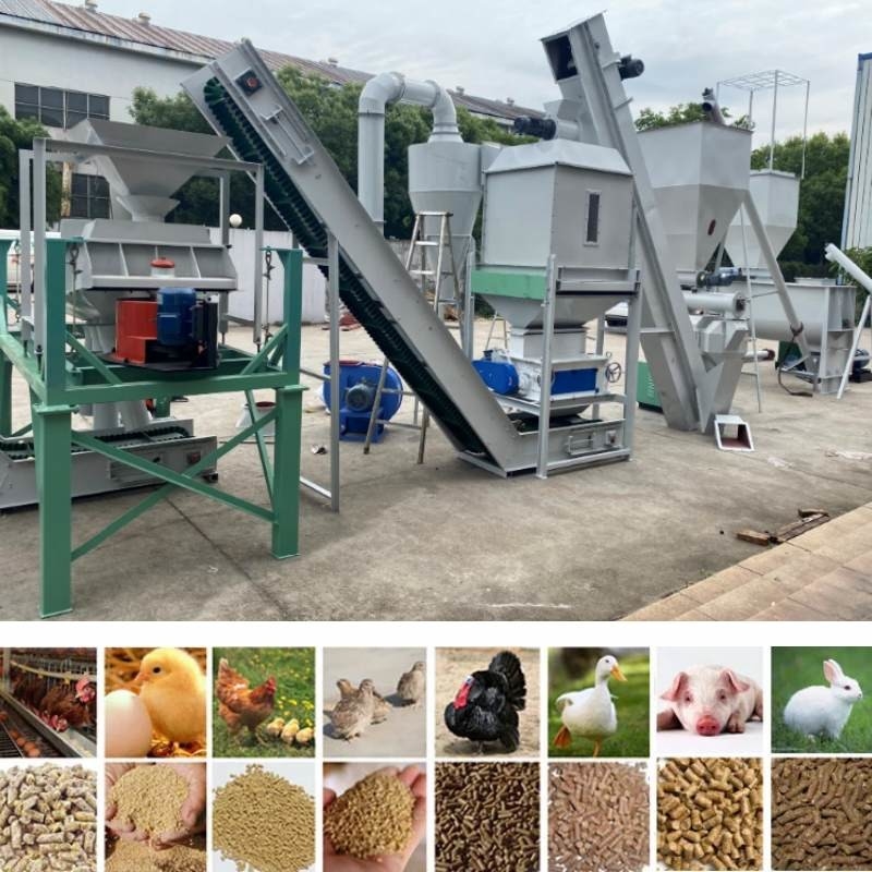 Chaîne de production de granule de l'alimentation des animaux 2TPH machine de granule de vache à alimentation de poulet de bétail