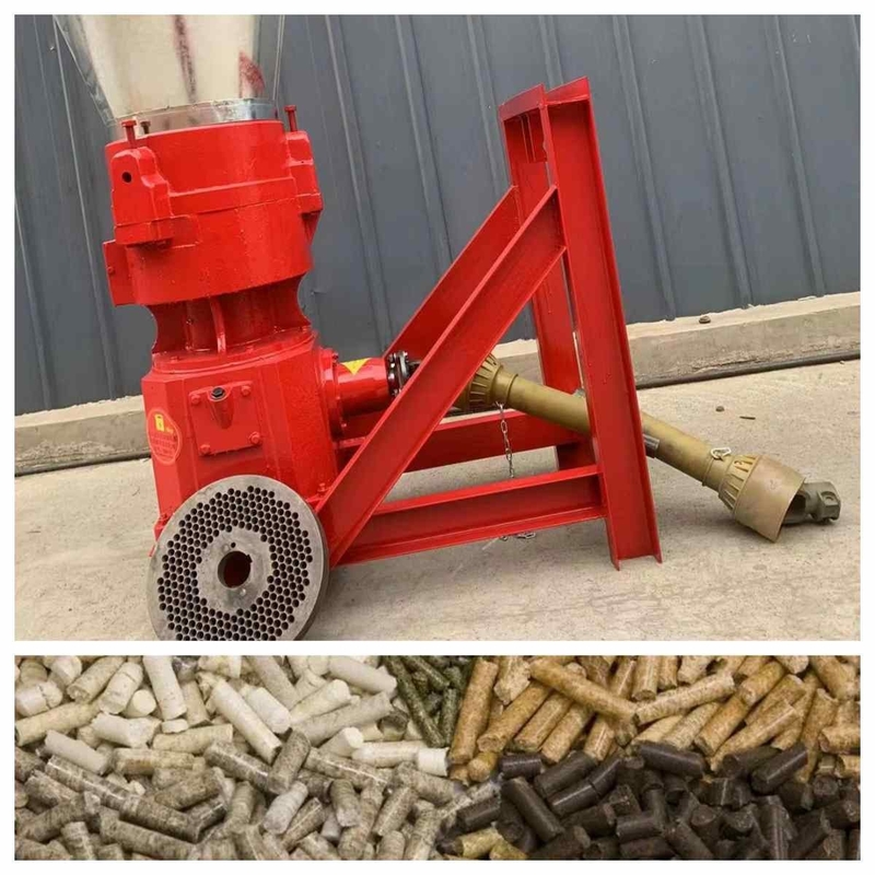 moulin de granule du lecteur PTO 300kg/hWood du tracteur 10-80hp pour faire des granules de biomasse de 6mm