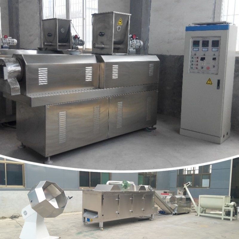 200 à 500 kg/h Extrudeuse à vis jumelles pour aliments pour animaux de compagnie Extrudeuse de type sec pour aliments pour poissons