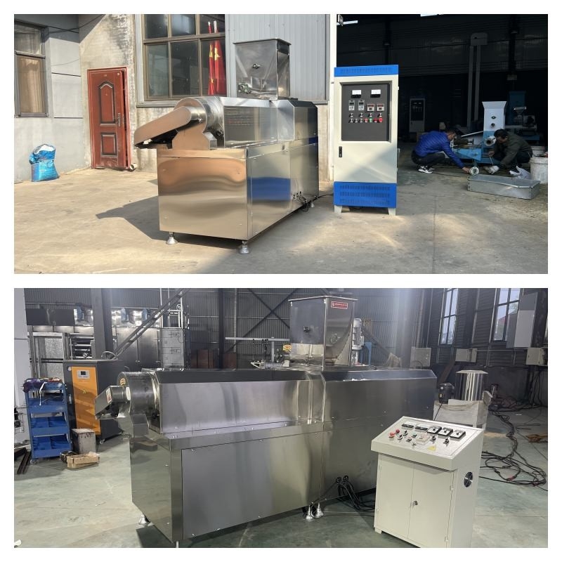200 à 500 kg/h Extrudeuse à vis jumelles pour aliments pour animaux de compagnie Extrudeuse de type sec pour aliments pour poissons