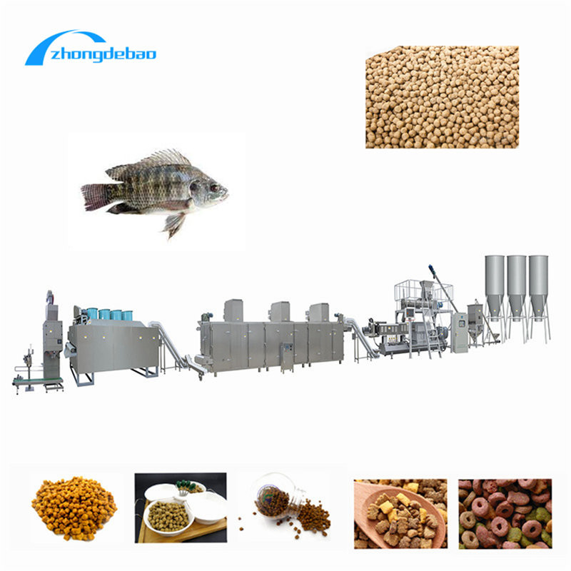 les poissons 6-10ton de flottement alimentent la chaîne de production ligne de traitement des denrées alimentaires de nourriture pour poissons de 0.75-3kw