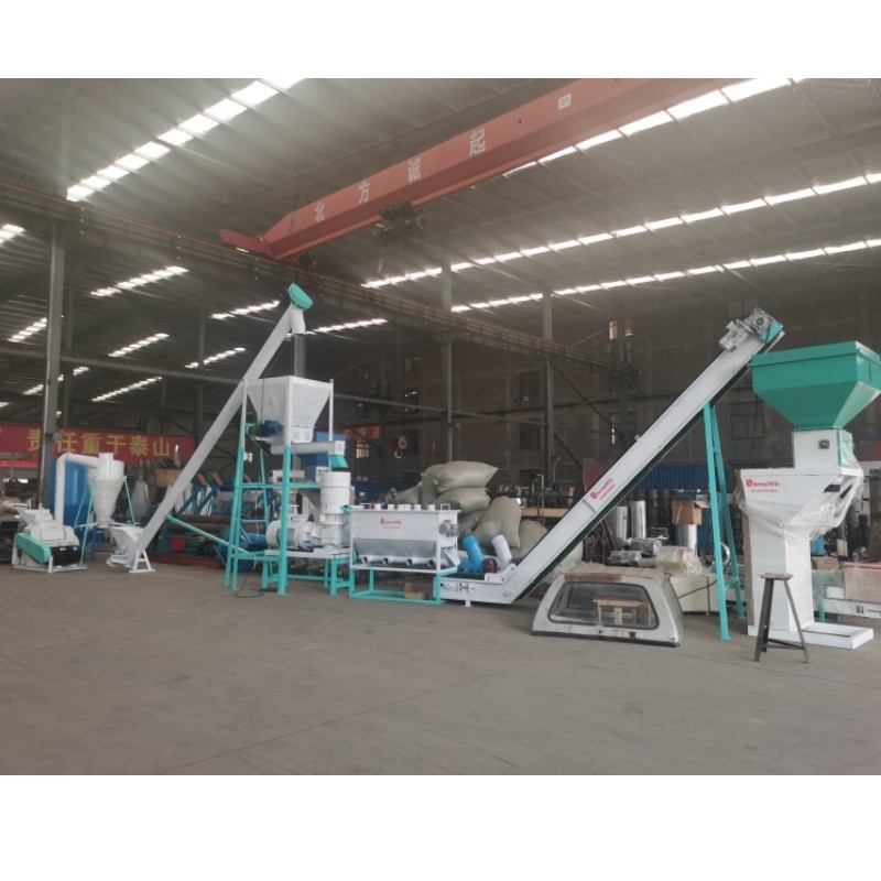 Chaîne de production de granule de biomasse de rendement élevé granule de sciure de 800kg/H faisant le moulin