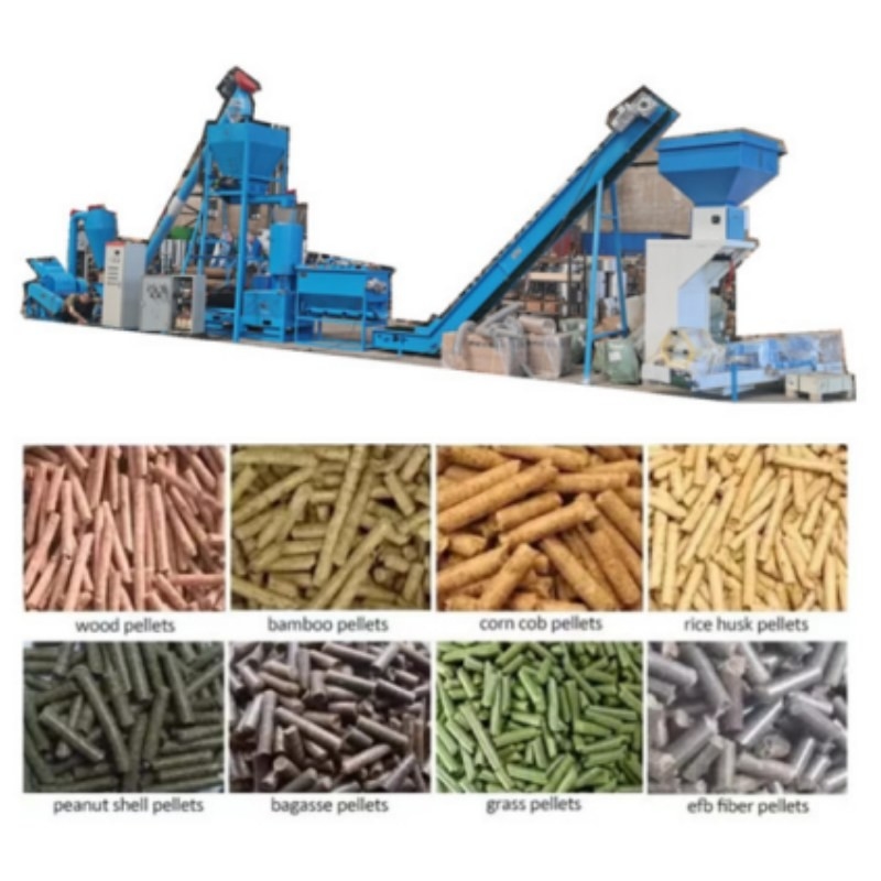 Chaîne de production de granule de biomasse de rendement élevé granule de sciure de 800kg/H faisant le moulin