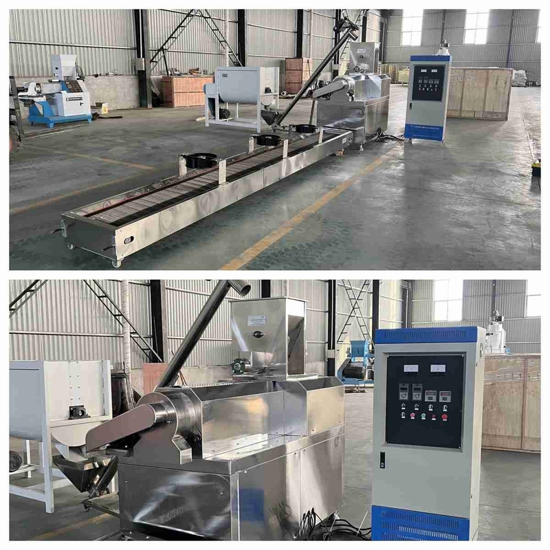 petite chaîne de production de farine de poisson 200-300kg/H chien Cat Fish Extruder Machine
