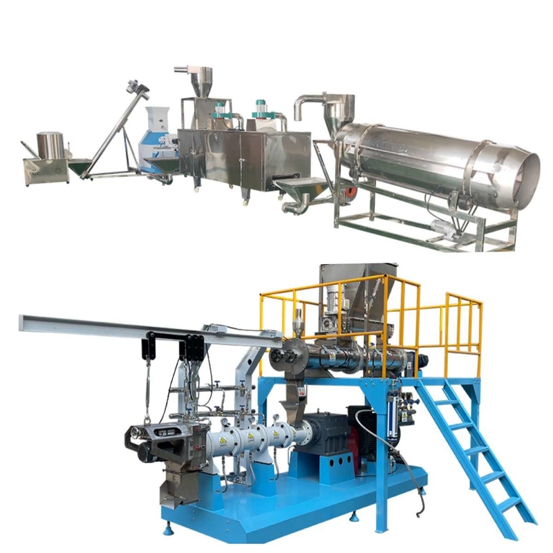 chaîne de production de flottement d'alimentation des poissons 500-600kg ligne humide de production alimentaire d'animal familier de 10mm