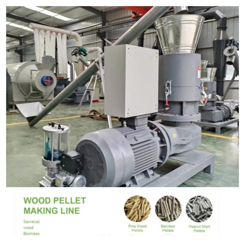 ligne en bois en bois de granule du fabricant 22-55KW du granule 100-1200kg/H avec de taille ajustable