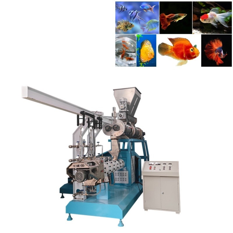 chaîne de production de flottement d'alimentation des poissons 2000kg/H machine de flottement d'alimentation de poissons de double vis