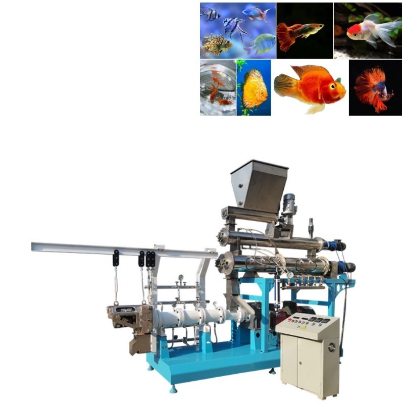 chaîne de production de flottement d'alimentation des poissons 2000kg/H machine de flottement d'alimentation de poissons de double vis