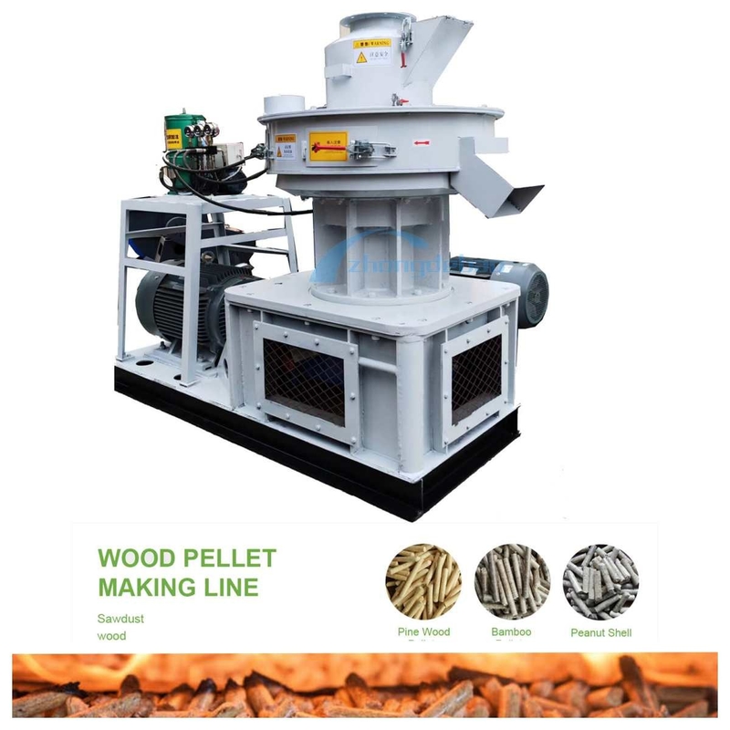 Machine modèle 1000kg/H Ring Die Pellet Mill Biomass vertical de 450 Wood Pellet Mill