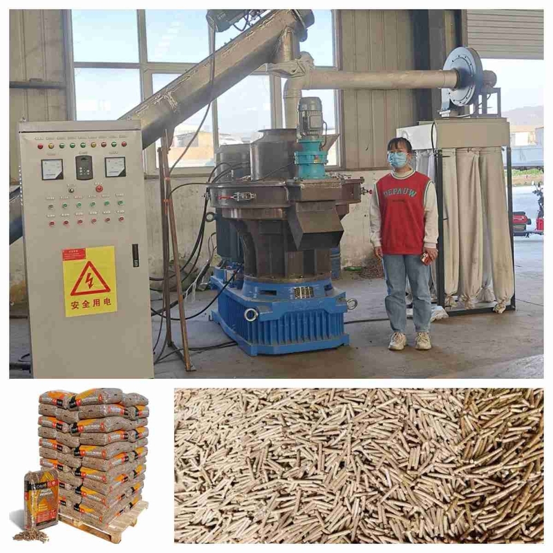 granule de cosse de riz en bois de 1-1.5ton/H Ring Die Pellet Mill Machine faisant la machine
