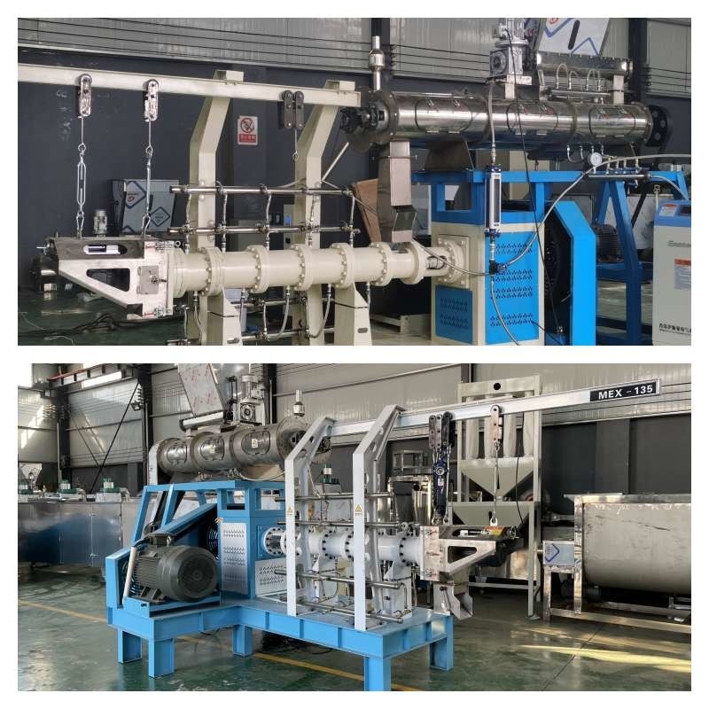 Machines simples d'extrudeuse d'aliments pour chiens de vis de poissons d'acier au carbone d'extrudeuse sèche d'alimentation
