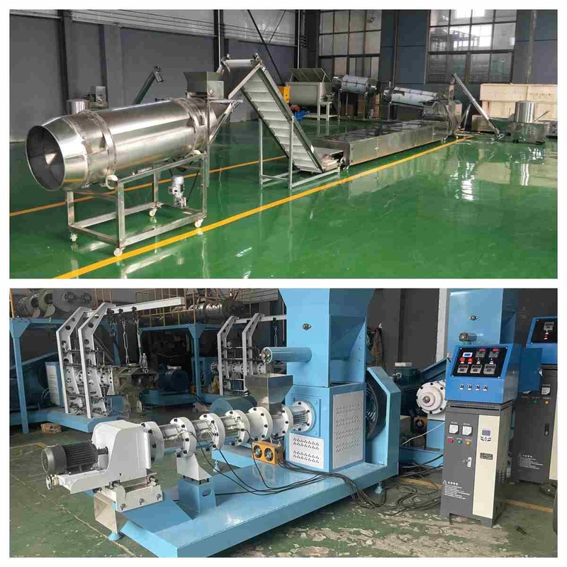 Machines simples d'extrudeuse d'aliments pour chiens de vis de poissons d'acier au carbone d'extrudeuse sèche d'alimentation