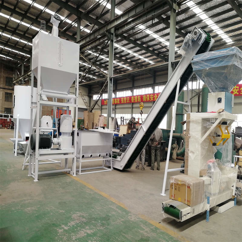 Ligne de production de granulés d'aliments pour animaux 500-1000 kg/h 62KW 17*5*5,5m