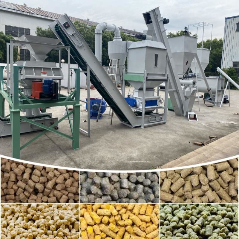 0.5-30 tonnes/h ligne de production de granulés pour aliments pour animaux avec moulin à granulés à anneaux