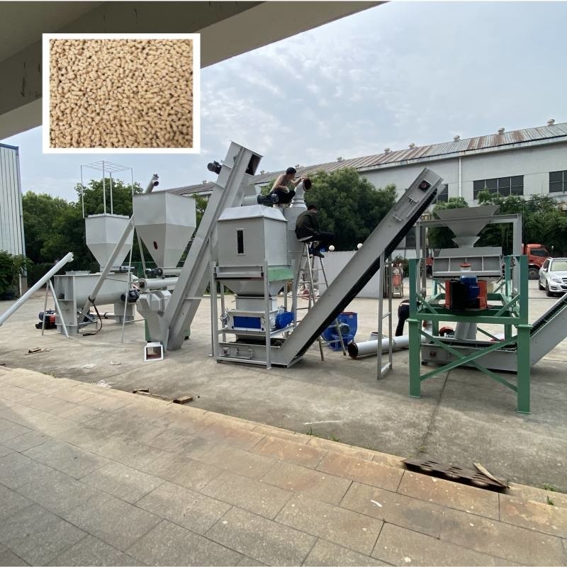1-12 mm Taille finale des granulés Anneau de granulation de type moulin à granulés ligne de granulation pour aliments pour animaux