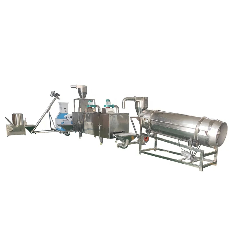 Chaîne de production d'aliments flottants de 1 à 2 tonnes/h avec un diamètre de vis de φ60 à φ175 mm
