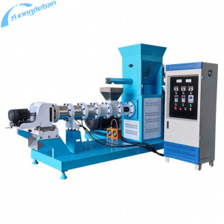Extrudeuse à vis à 600-1200 kg/h pour la production d'aliments pour animaux de compagnie et poissons flottants 55kw