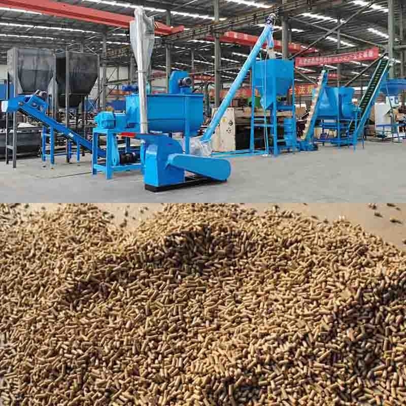 L'usine de pellet de poulet est une usine de production de pellet pour animaux de compagnie