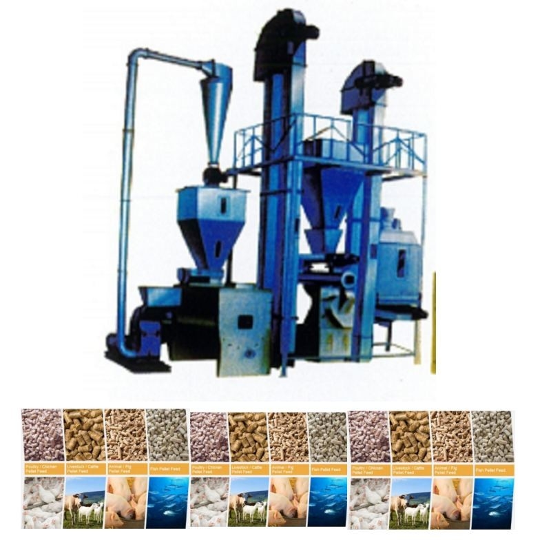 Ligne de production de granulés d'aliments pour animaux de 1 à 12 mm