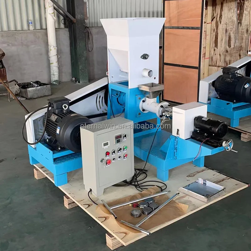 Machine d'alimentation des poissons à vis unique à type sec avec alimentation automatique
