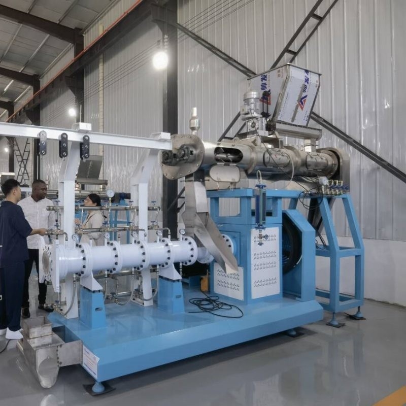 Machine d'extrusion de nourriture pour poissons de type humide pour tilapia avec climatiseur à vapeur