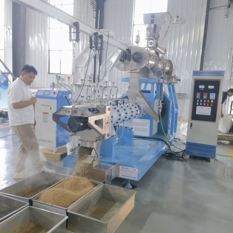 1t/h Capacité CE SGS Machine d'extrusion de pellets pour aliments pour poissons flottants pour tilapia avec climatiseur à vapeur