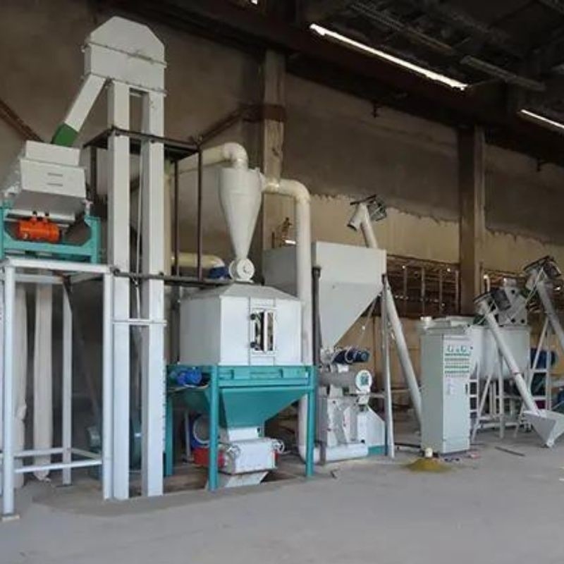 Ligne de production de granulés d'aliments à base de paille avec une taille et une efficacité de granulés de 1 à 20 mm