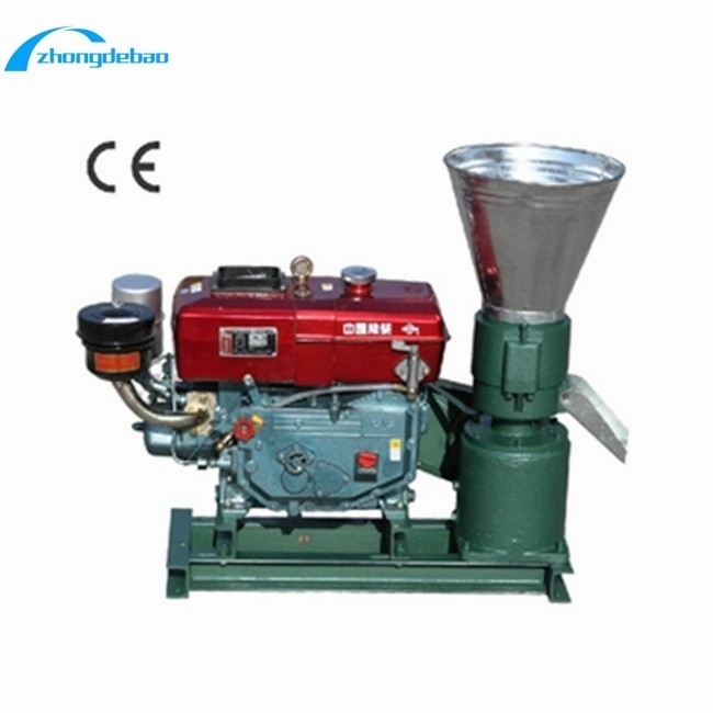Machine de transformation de granulés d'aliments pour animaux de type moteur diesel puissance 10HP 90-120 kg/h de sortie