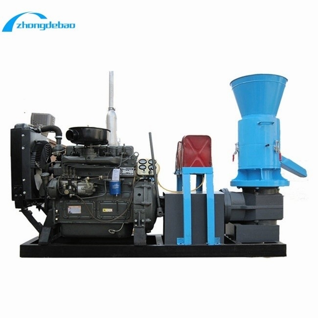 Machine de transformation de granulés d'aliments pour animaux de type moteur diesel puissance 10HP 90-120 kg/h de sortie