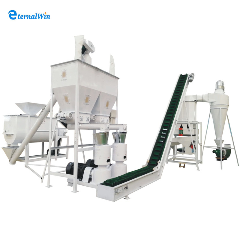 Ligne de granulation d'aliments pour animaux personnalisable avec guide d'installation par ingénieur et alimentation 380V/50Hz/3 phases