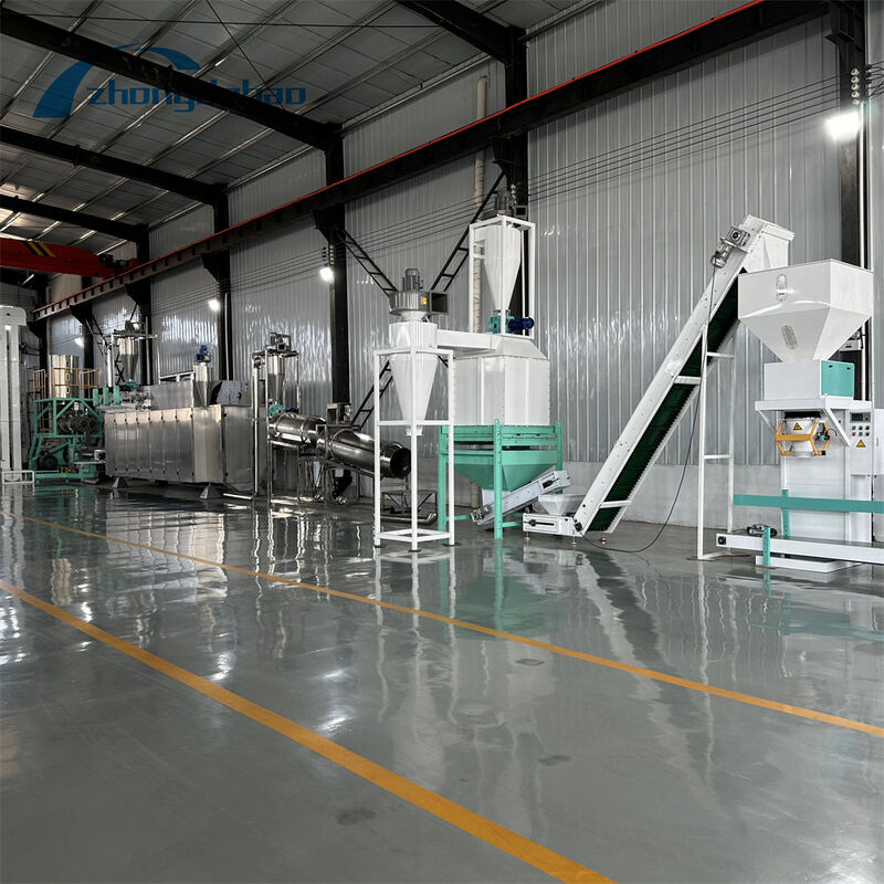 500 kg/h ligne de production flottante d'aliments pour poissons    Extrudeuse pour aliments pour animaux de compagnie à double vis de type humide