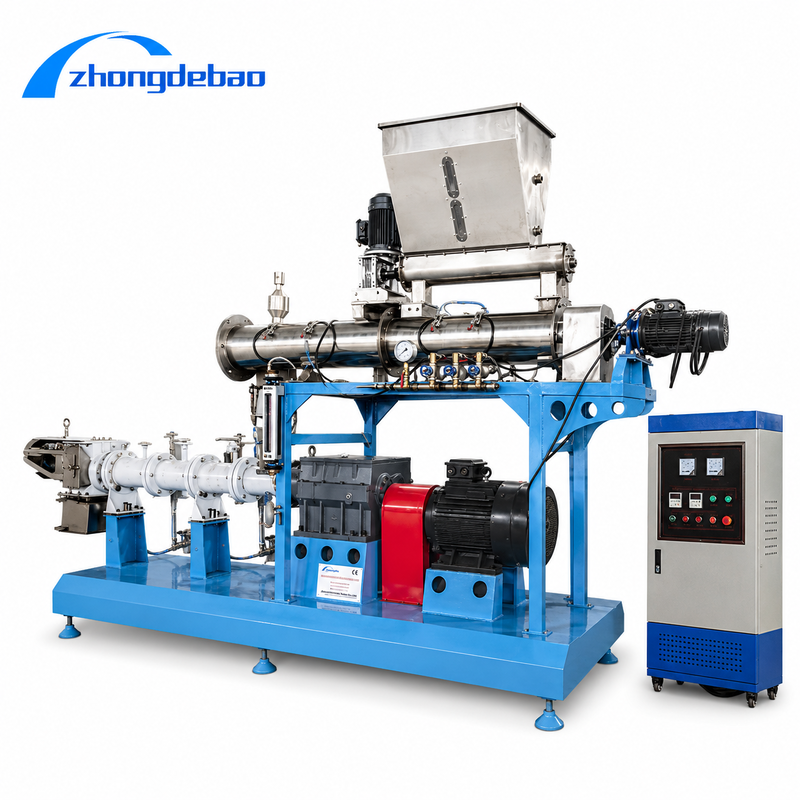 Ligne de production flottante d'aliments pour poissons en forme d'oreiller ou de pain et puissance du moteur principal de 5,5-160 kW pour les aliments pour l'aquaculture