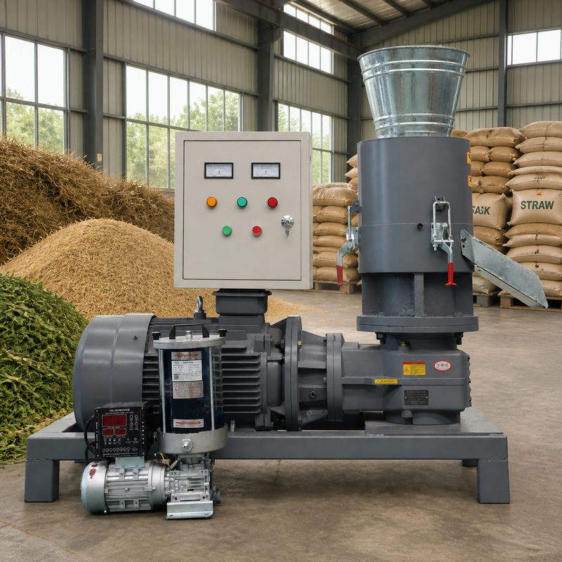 Machine de pressage de granulés de bois moteur diesel moteur de moulin à pellets de sciure pour l' utilisation dans les granges agricoles et la fabrication de draps pour animaux stables