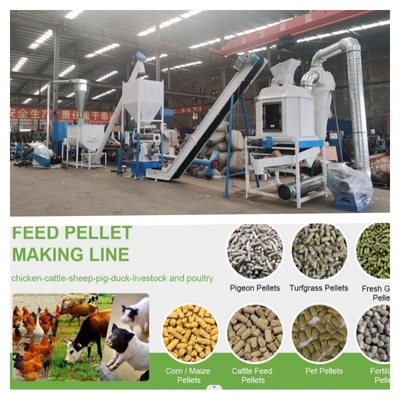 1-12mm complètement automatiques 2 tonnes alimentent la chaîne de production de granule avec le certificat de la CE