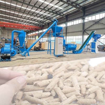 Chaîne de production de granule de biomasse de brûleur de fourneau usine en bois de granule de 6mm
