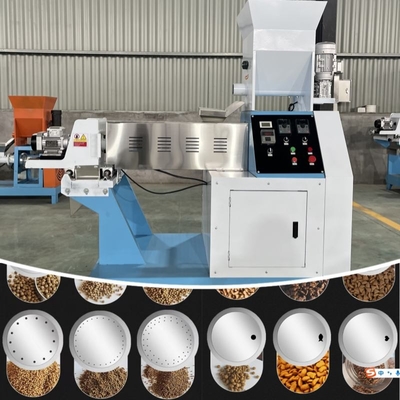 les poissons 300-350kg/H le cylindre réchauffeur usinent la petite machine électrique d'extrudeuse d'alimentation de poissons