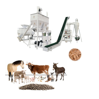 Le granule d'alimentation de moteur à essence fraisent des bétail d'alimentation des animaux alimentent la machine de granule
