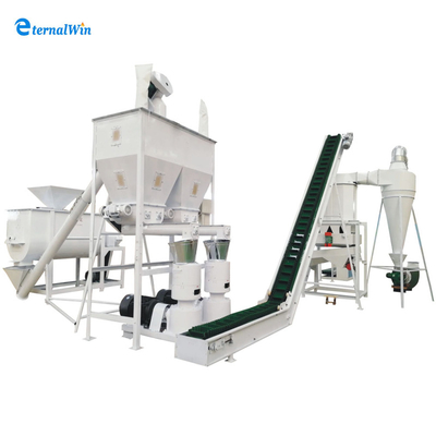 Ligne de granulation d'aliments pour animaux personnalisable avec guide d'installation par ingénieur et alimentation 380V/50Hz/3 phases