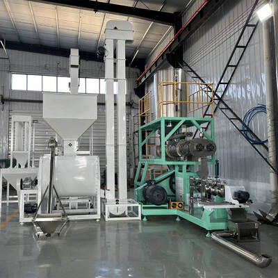 Ligne d'extrusion d'alimentation multifonctionnelle à double vis, capacité de 500 kg/h à 10 t/h, pour la production d'aliments pour poissons et d'aliments pour animaux de compagnie avec construction en acier inoxydable.